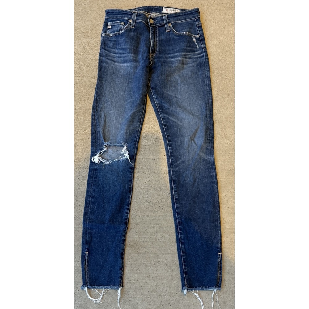 AG Adriano Goldschmied The Farrah Skinny Ankle Jeans Blue High Rise Size 26